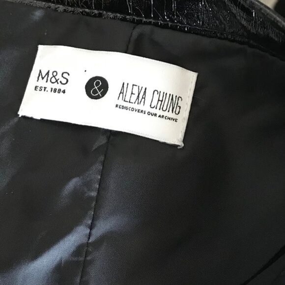 Alexa Chung for M&S Black PVC A Line Mini Skirt - Picture 5 of 7
